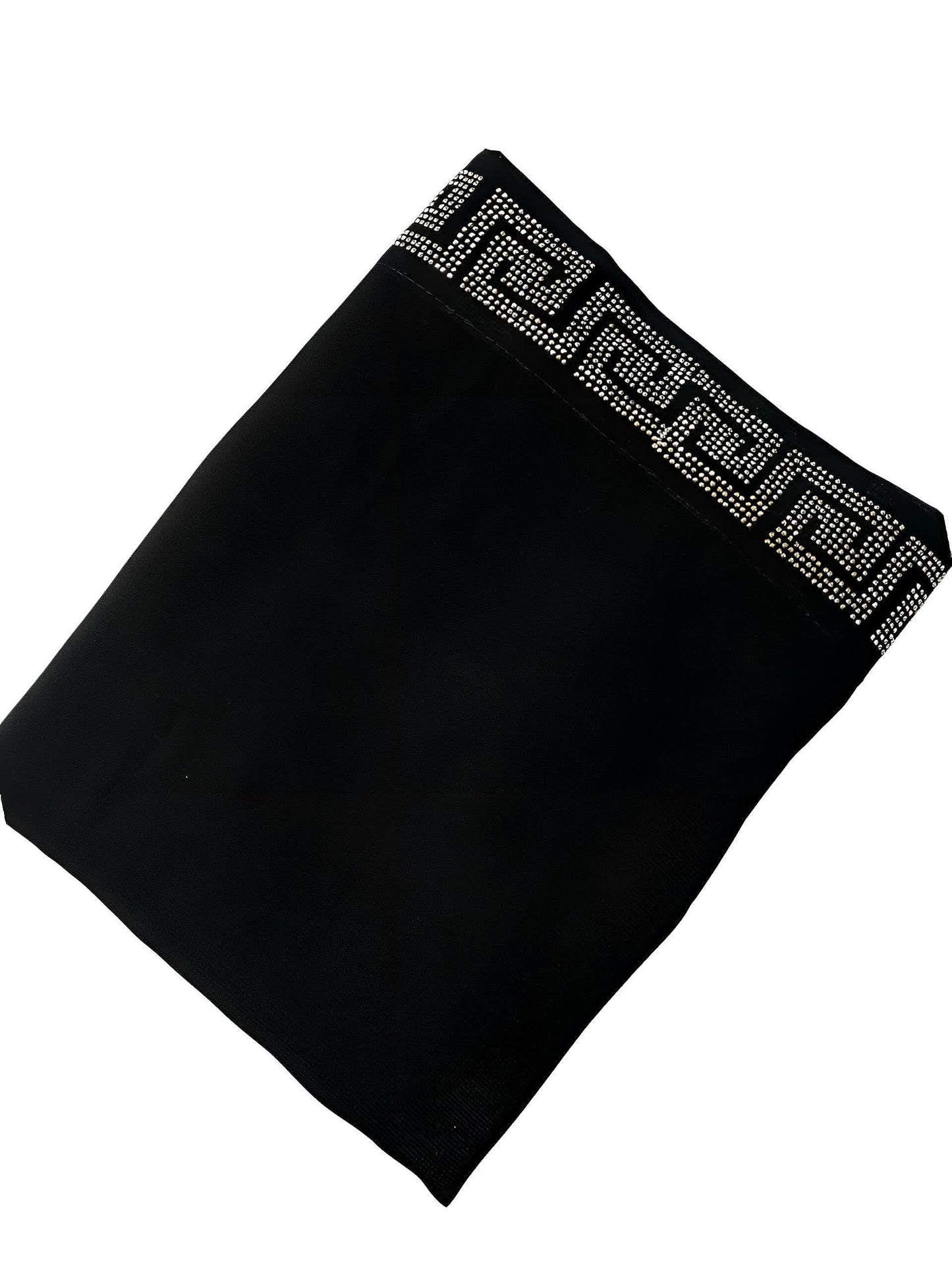 Black Silver Maze Sparkle Border Shaal