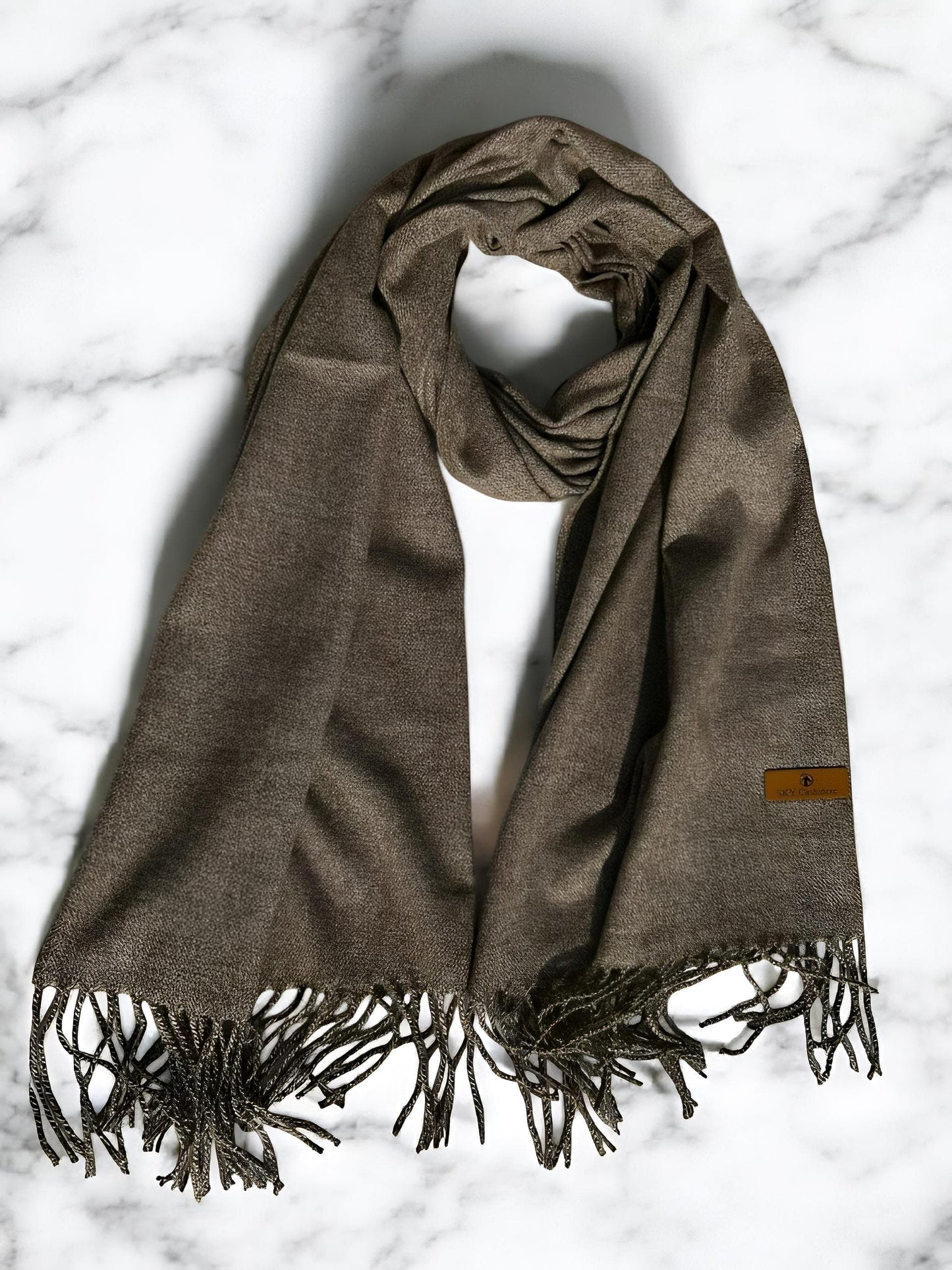 Winter Cashmere Scarf - Dark Truffle