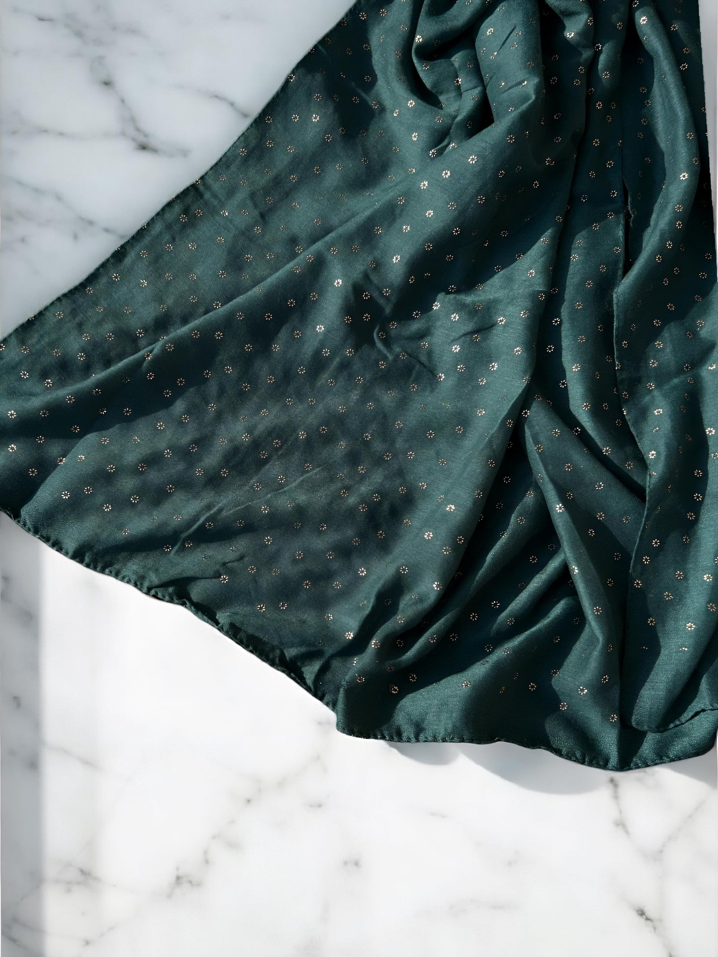 Emerald Green Rose Sequence Hijab