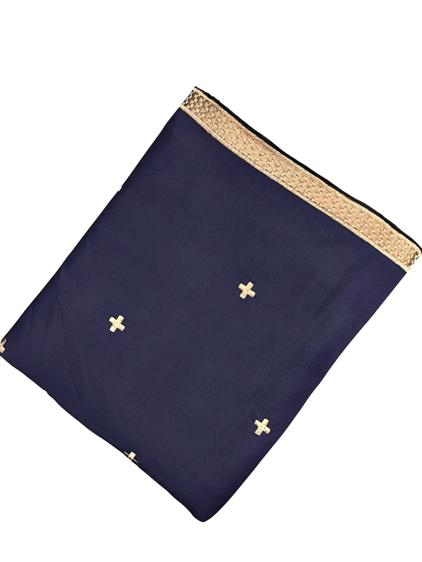 Blue Peach Border Shaal