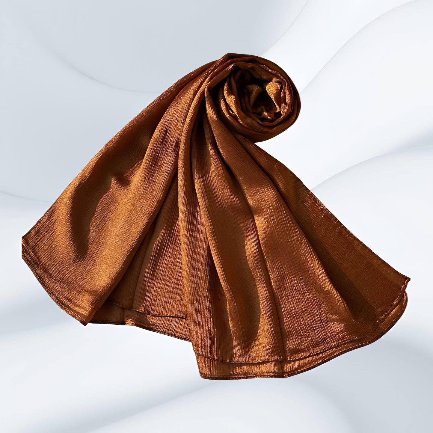Gingerbread Brown - Crinkle Silk Hijabs