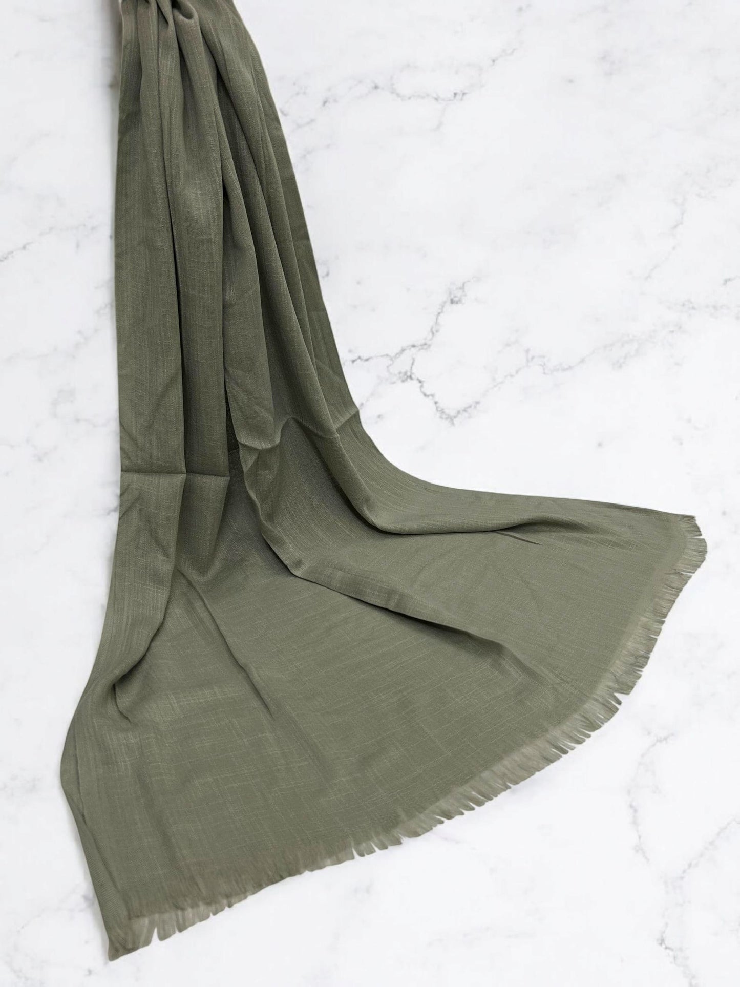 Grey Green - Extra Large Turkish Lawn Hijab