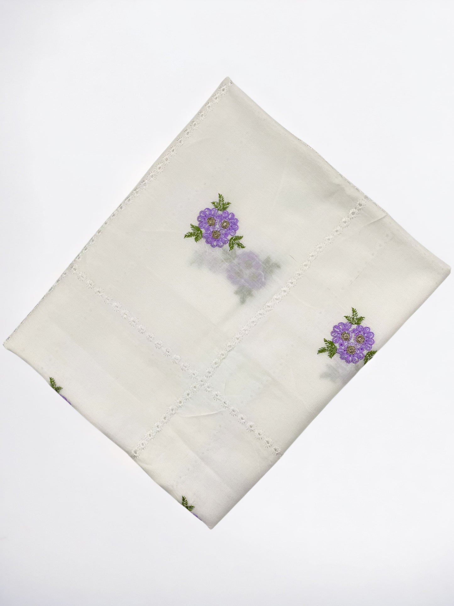 Water Lily Handembroidered Lawn Dupatta