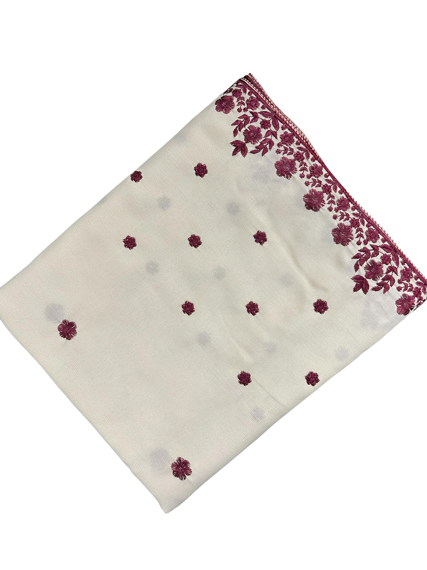Beige Red Floral Shaal