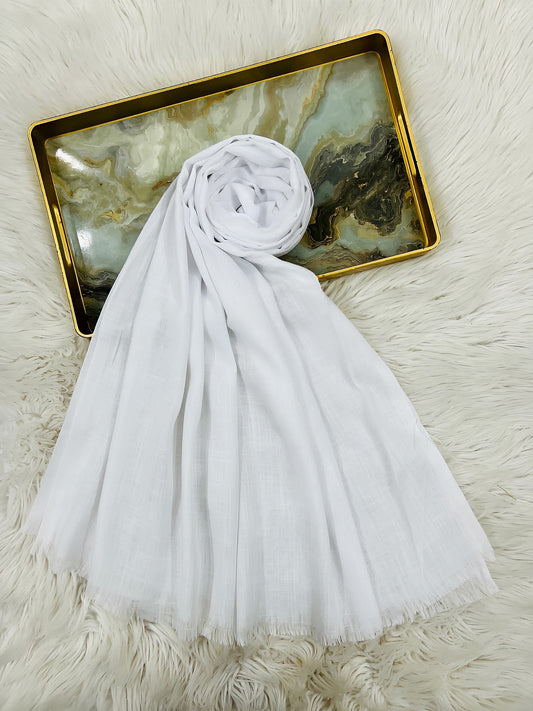 White - Turkish Lawn Hijab