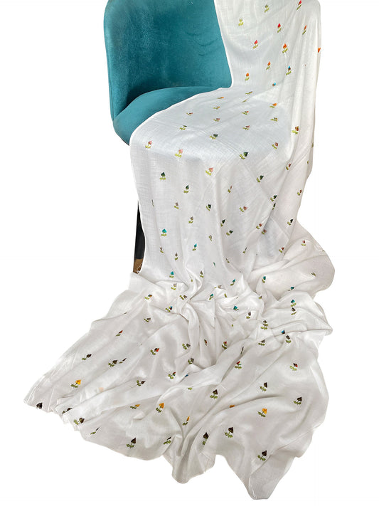 Hollyhock Handembroidered Lawn Dupatta