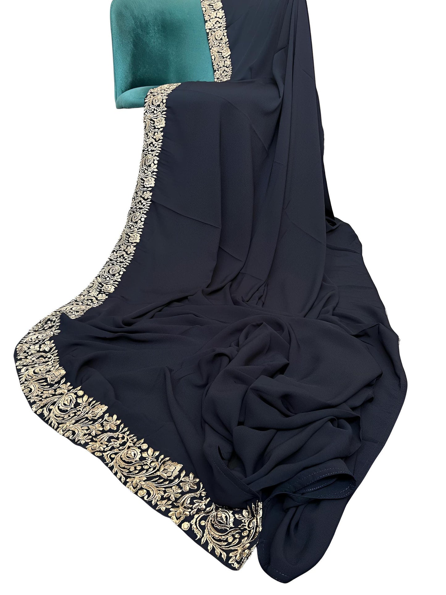 Luxury Denim Blue Korean Shaal