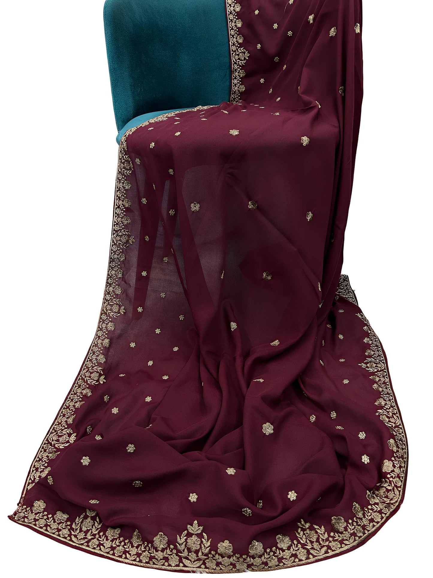 Red Beige Floral Shaal