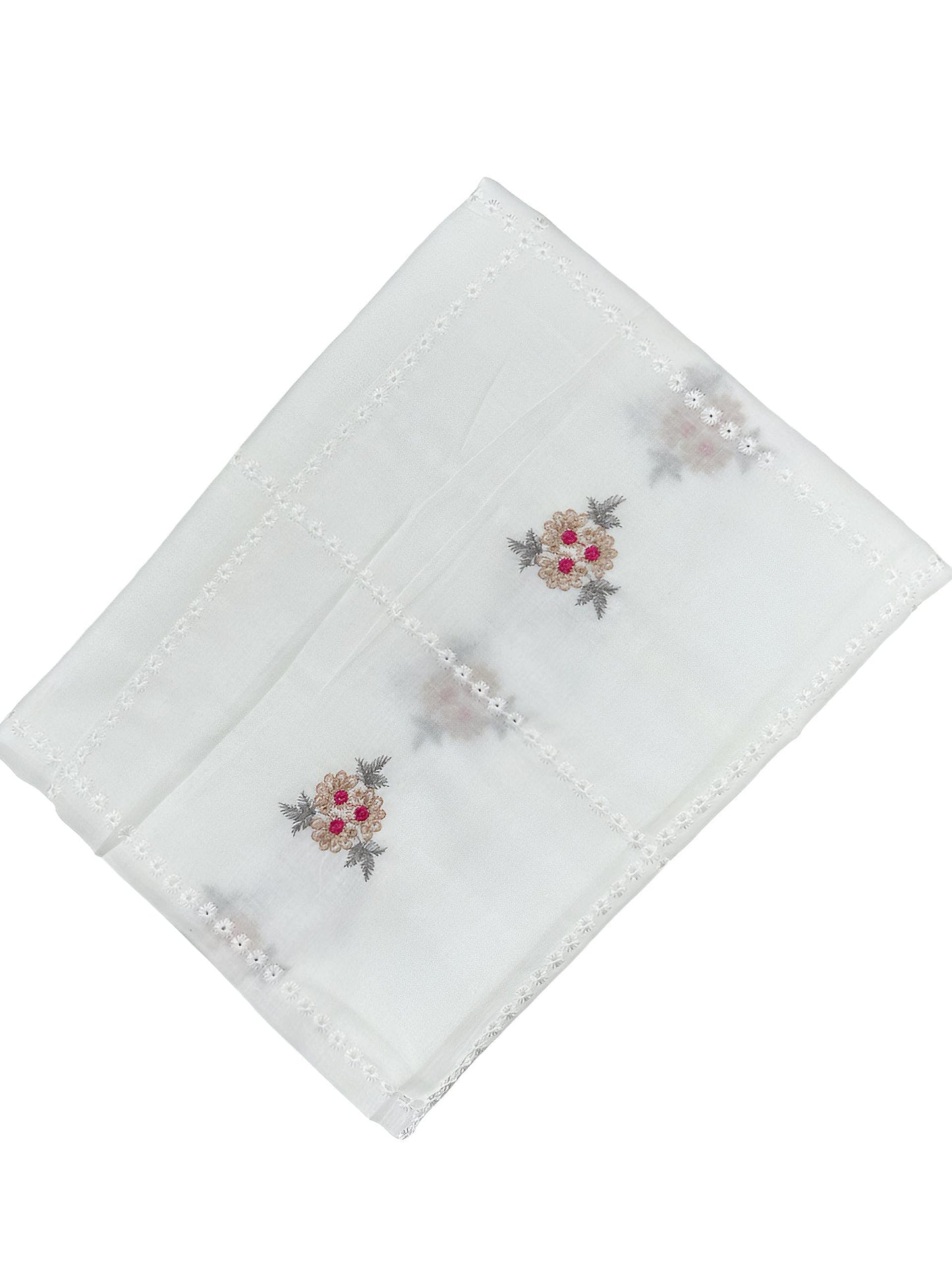 Waxflower Handembroidered Lawn Dupatta