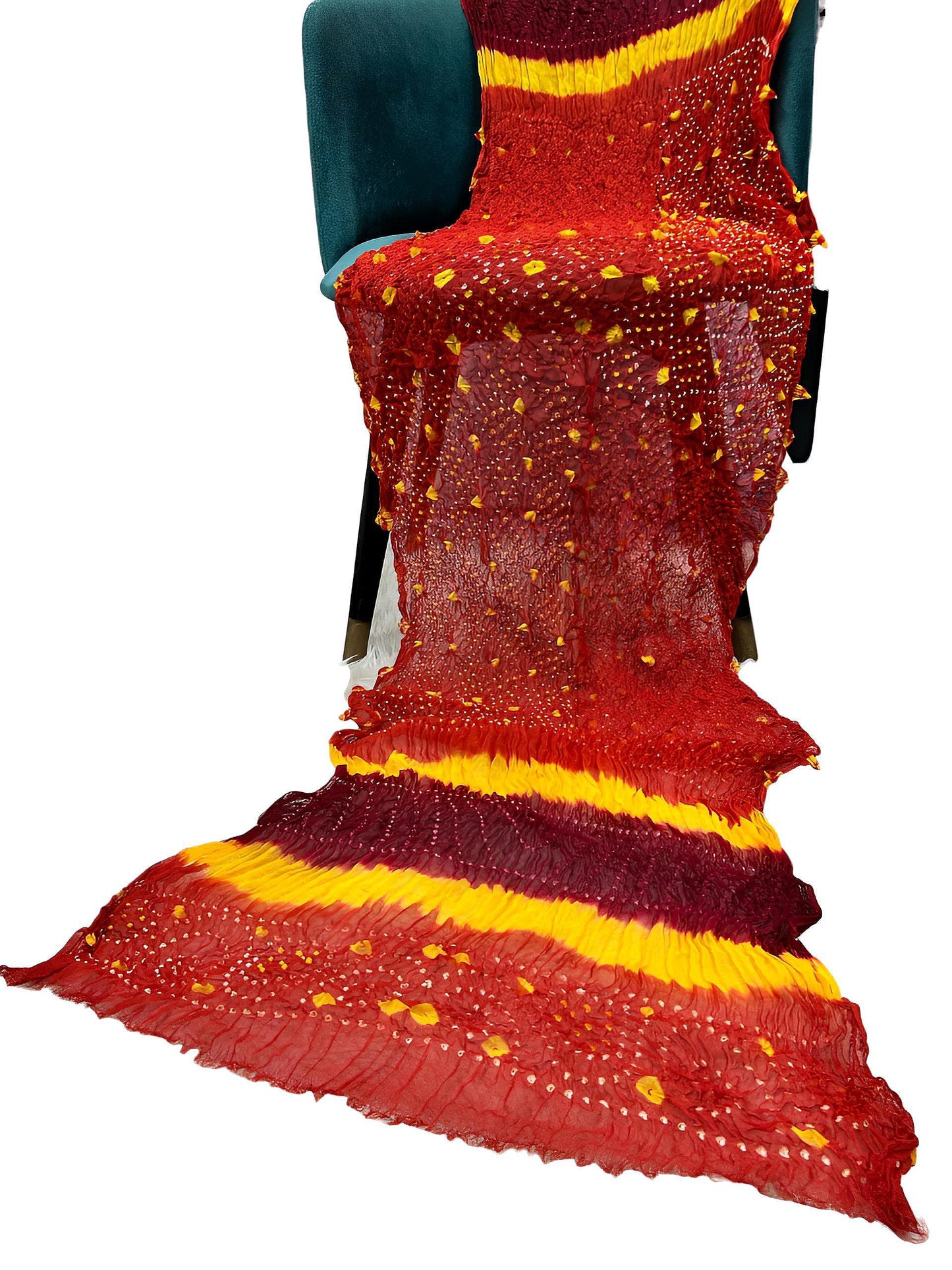 Red Multi Chiffon Chundri Dupatta