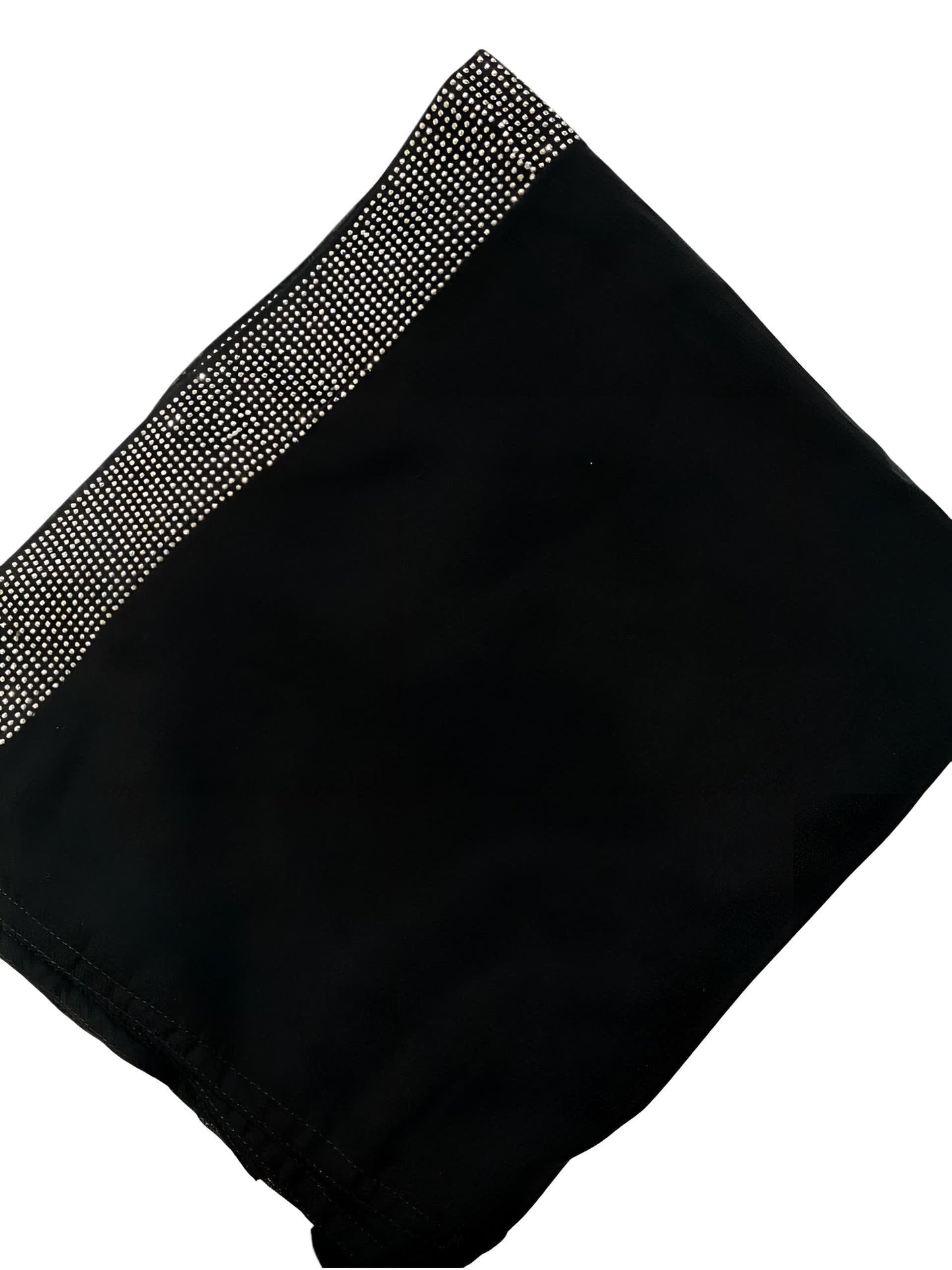Black Silver Sparkle Border Shaal