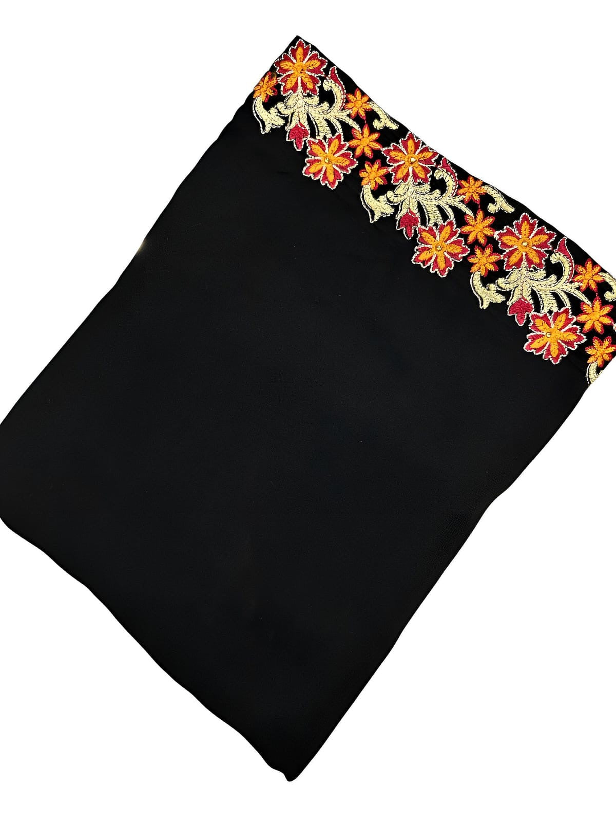 Black Orange Squash Border Shaal