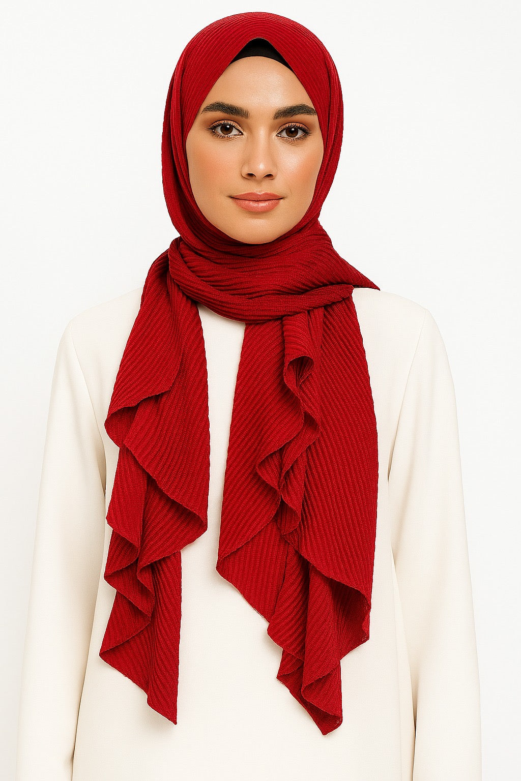 Red - Crumpled Hijabs