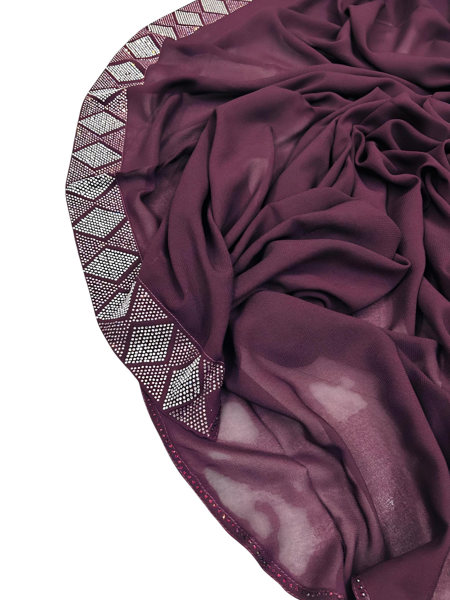 Luxury Plum Sparkle Korean Shaal