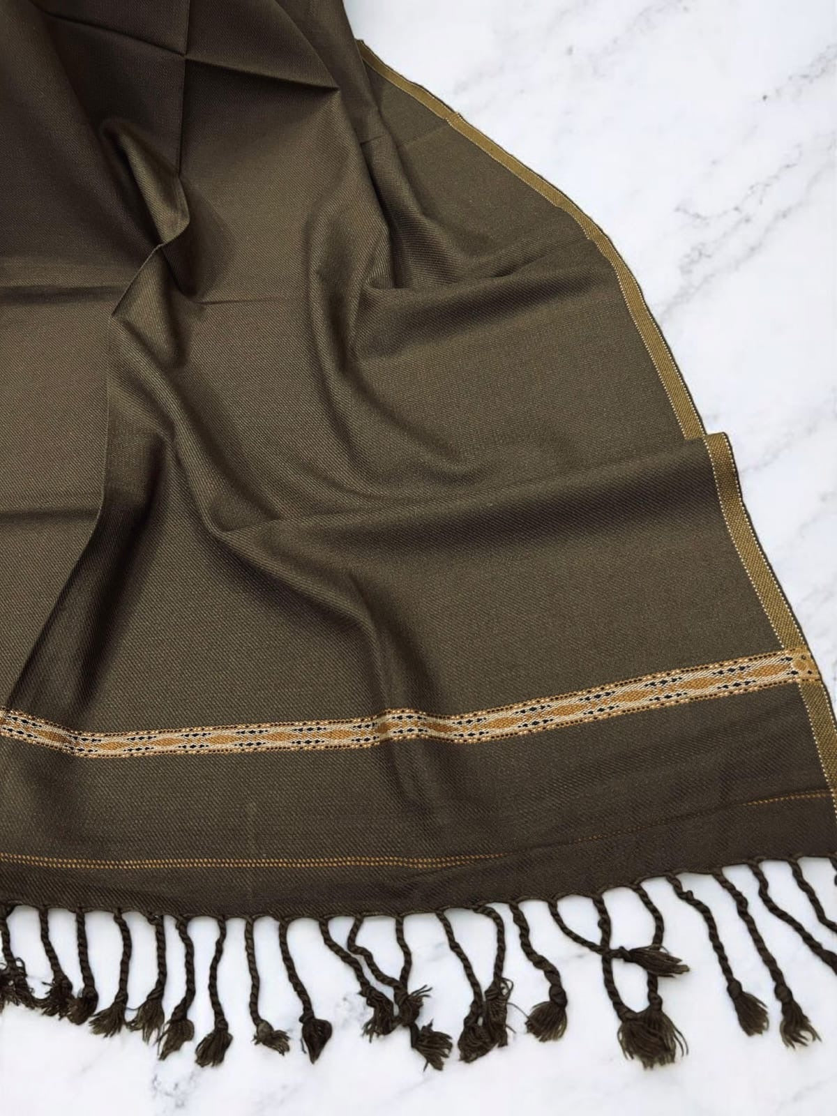 Men’s Winter Shawl - Cedar Brown