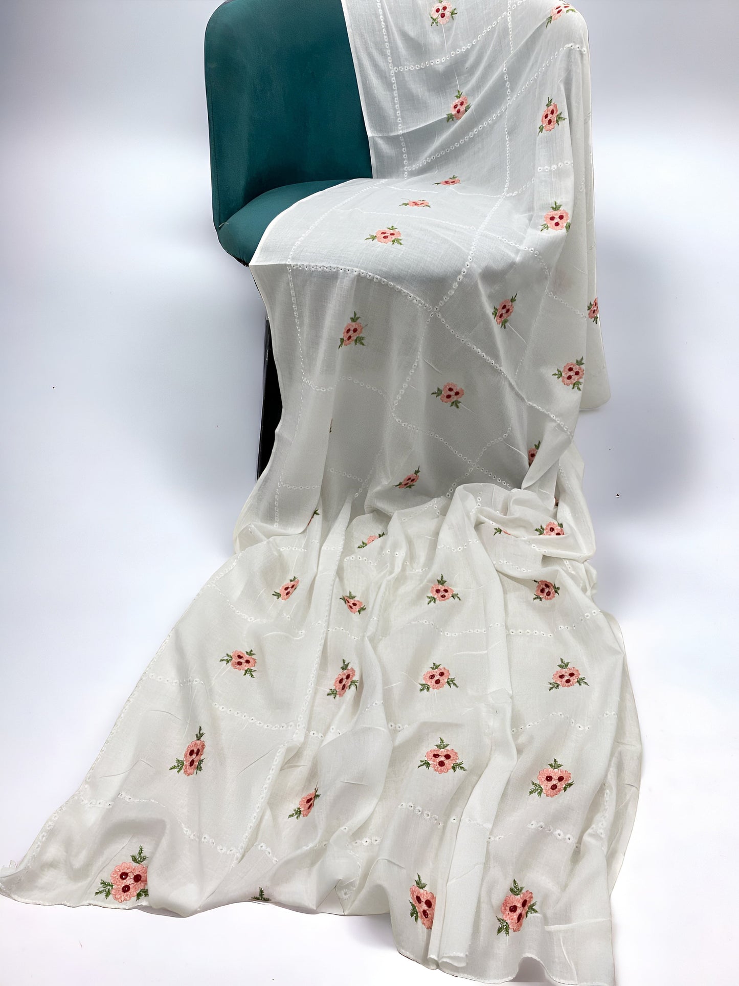 Carnation Handembroidered Lawn Dupatta