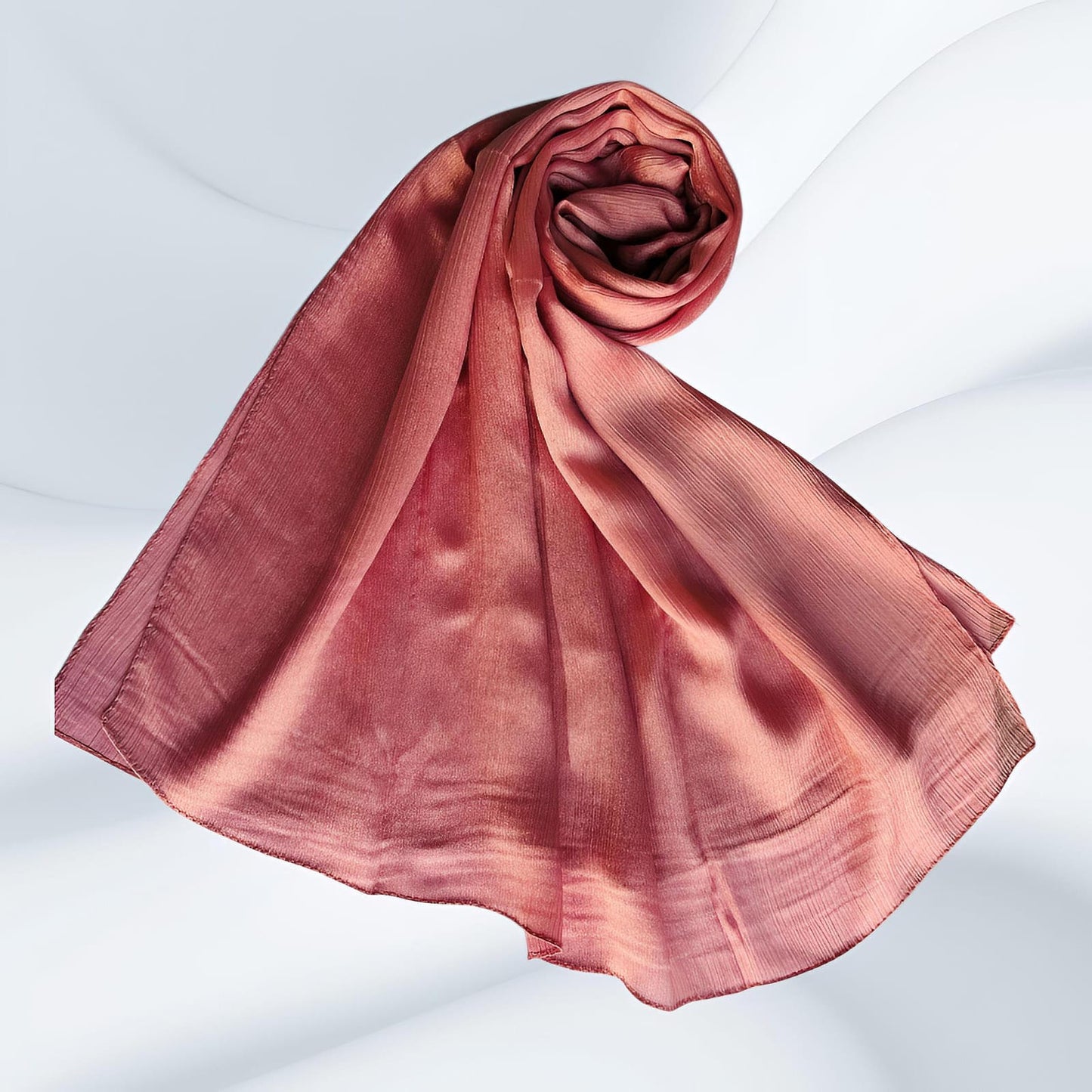 Pastel Scarlet - Crinkle Silk Hijabs