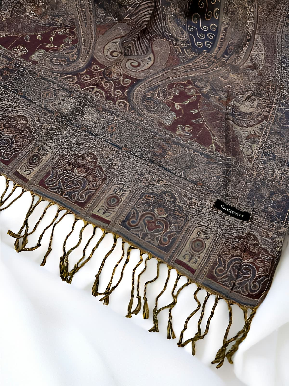 Magenta Pista Persian Paisley Dual-Tone Pashmina Hijab
