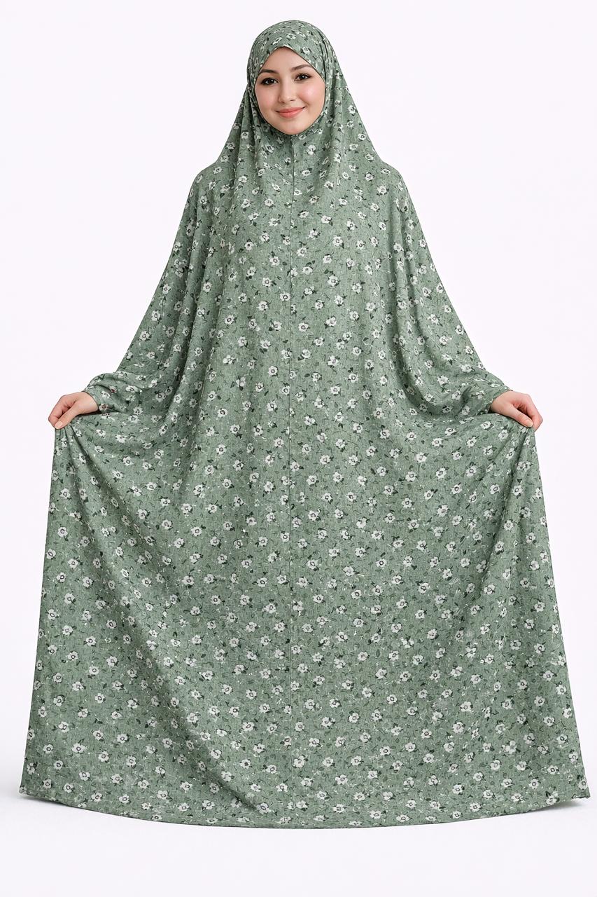 Namaz Chaadar - Mint Green Floral