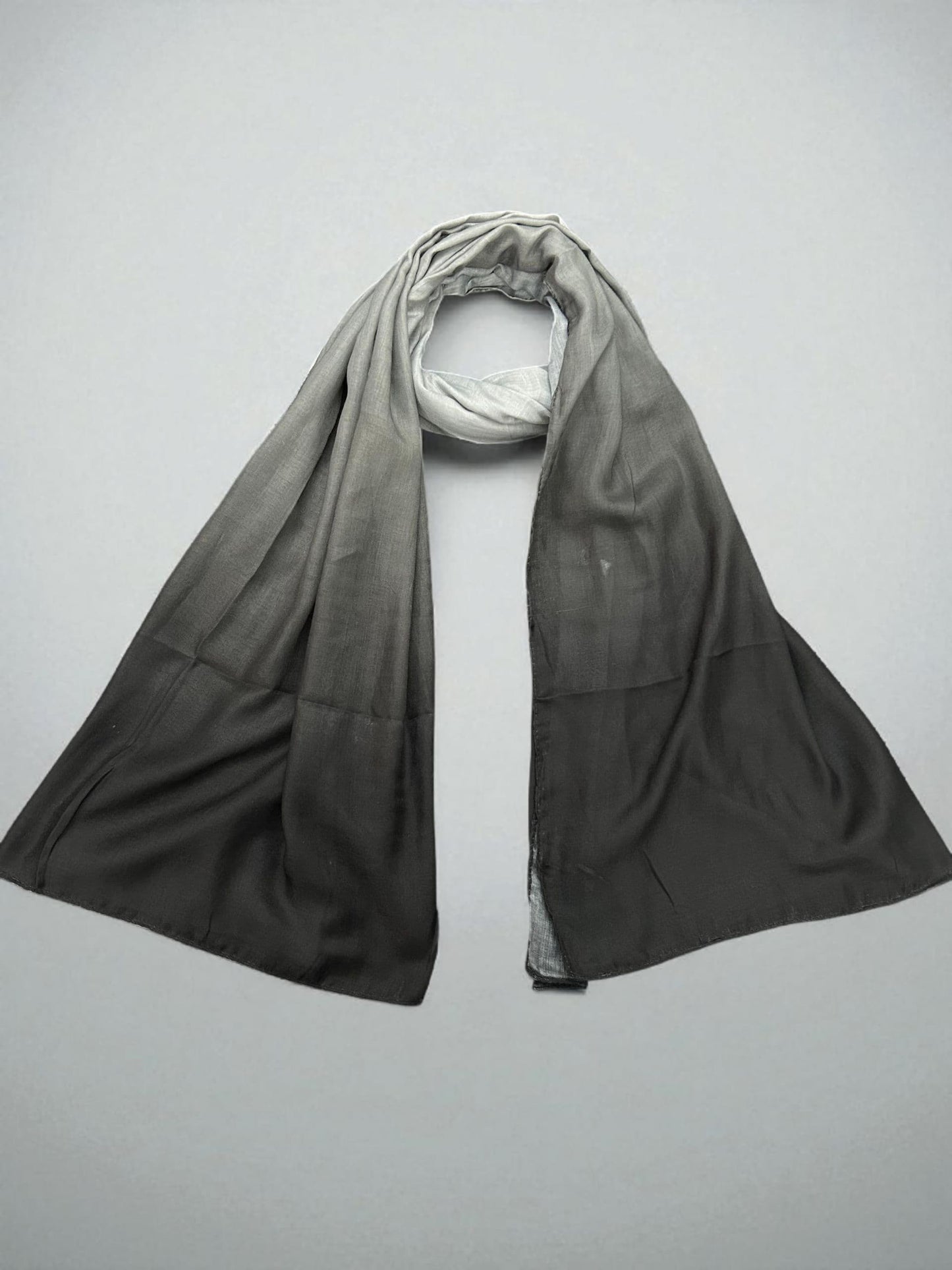 Black Grey Tie-Dye Printed Modal Hijab