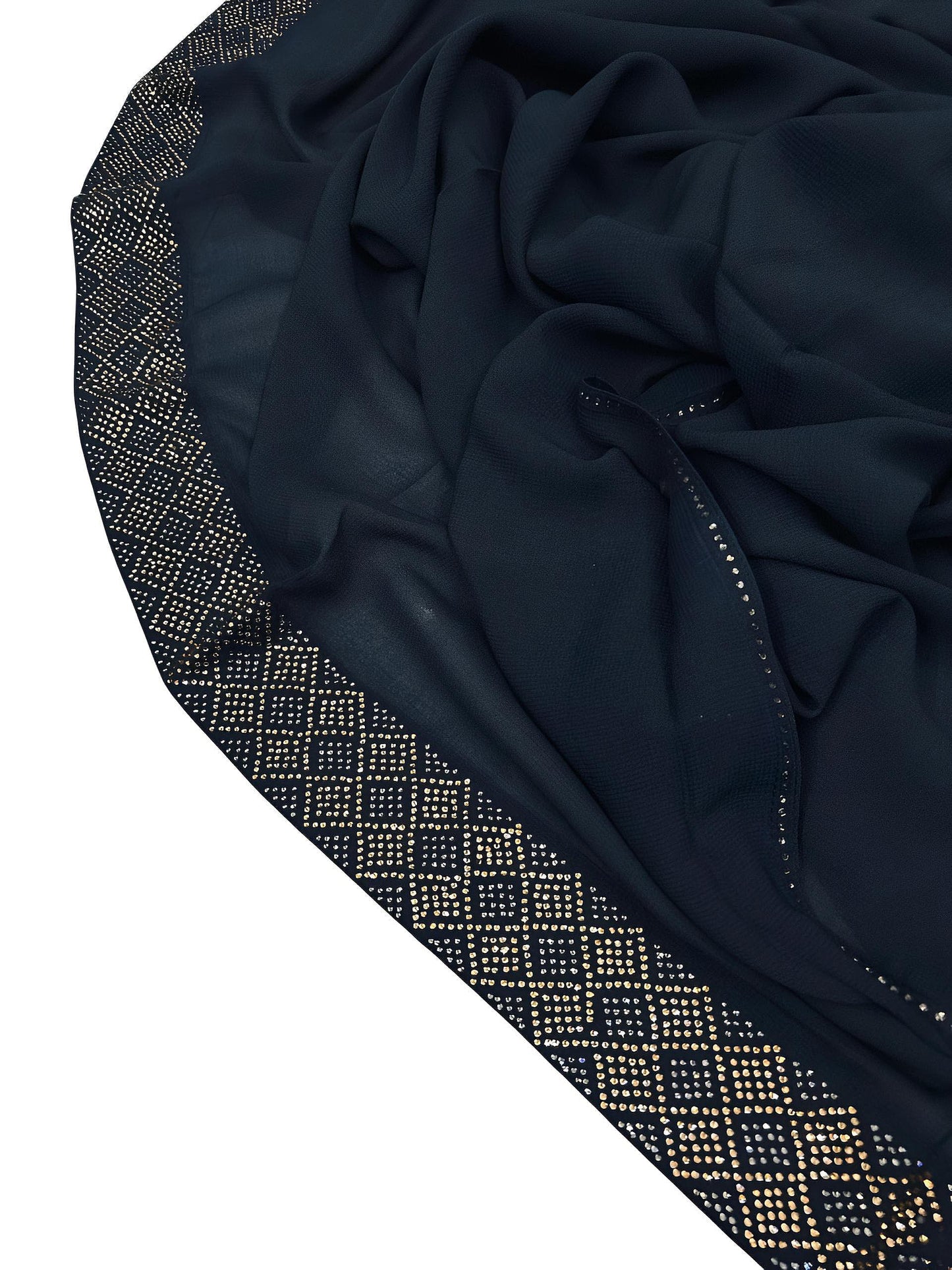 Luxury Peacock Blue Sparkle Korean Shaal