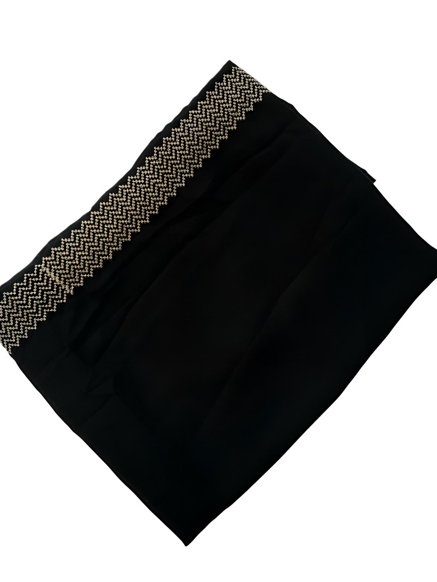 Black Gold Rippled Border Shaal