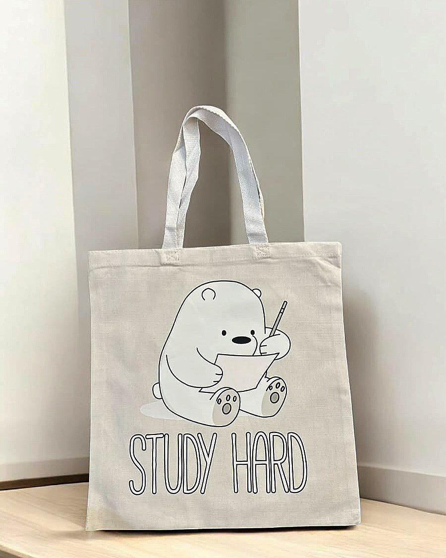 Study Hard Tote Bag