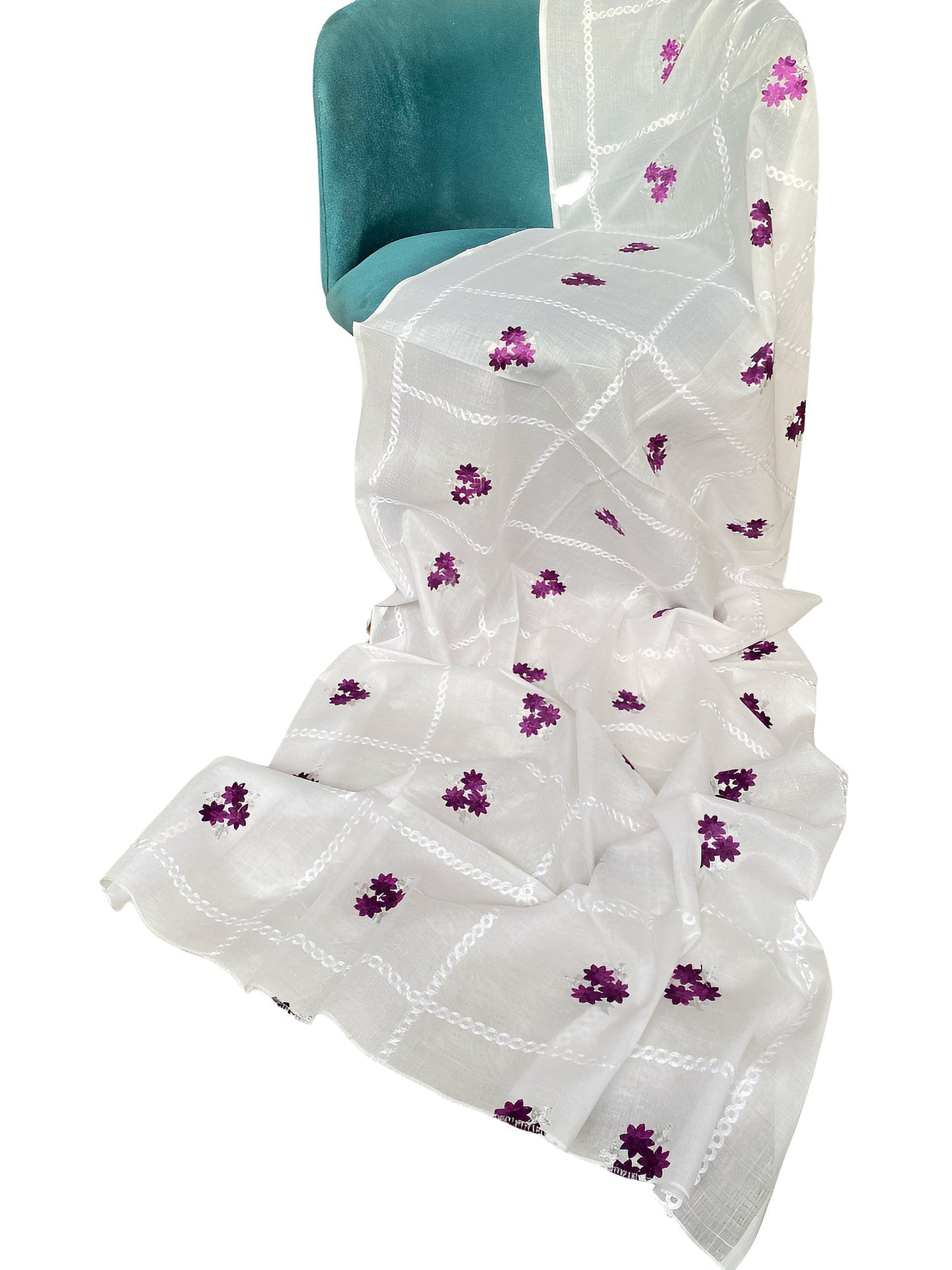 Pansy Handembroidered Lawn Dupatta