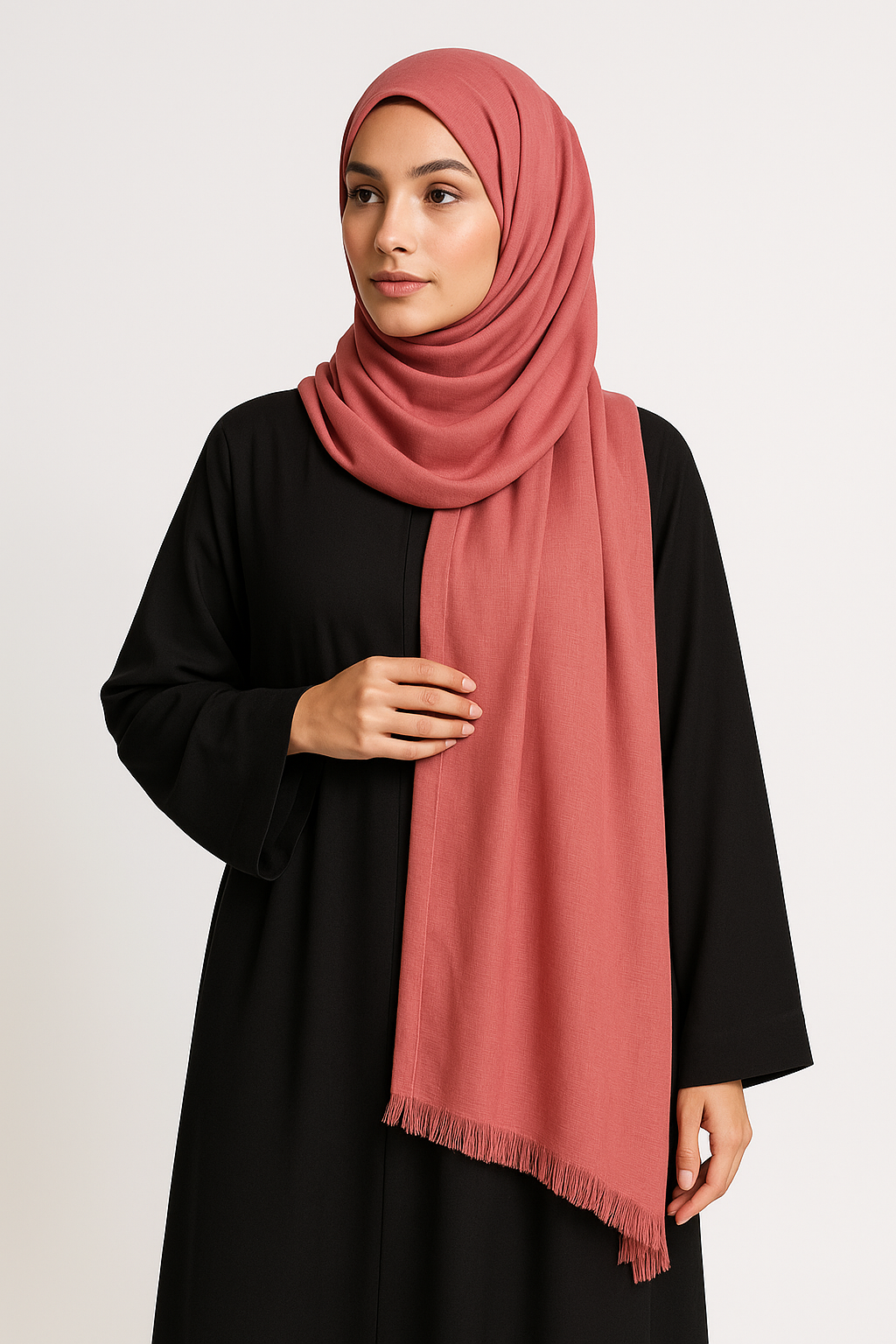 Salmon Rose - Extra Large Turkish Lawn Hijab