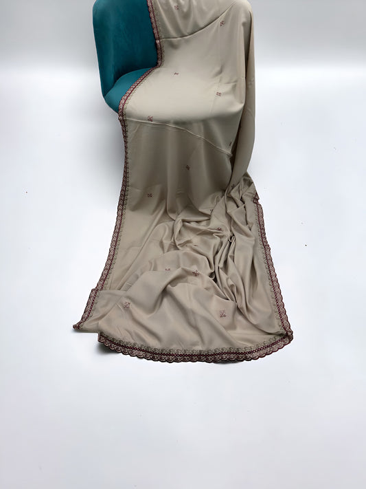 Nude Beige Cutwork Shaal