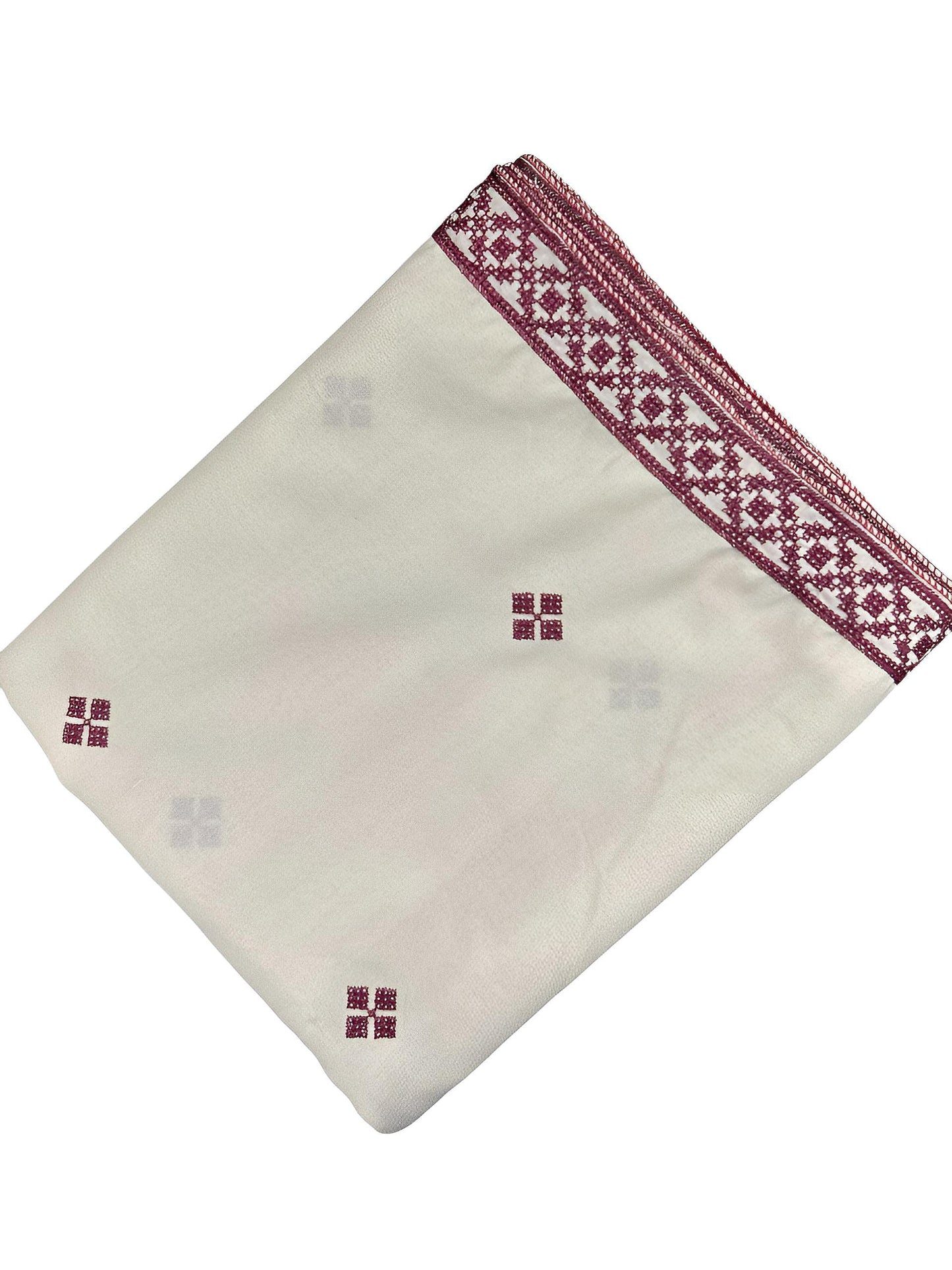 Ash White Maroon Double Shaal