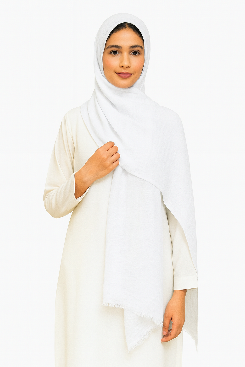 White - Crimp Lawn Hijab