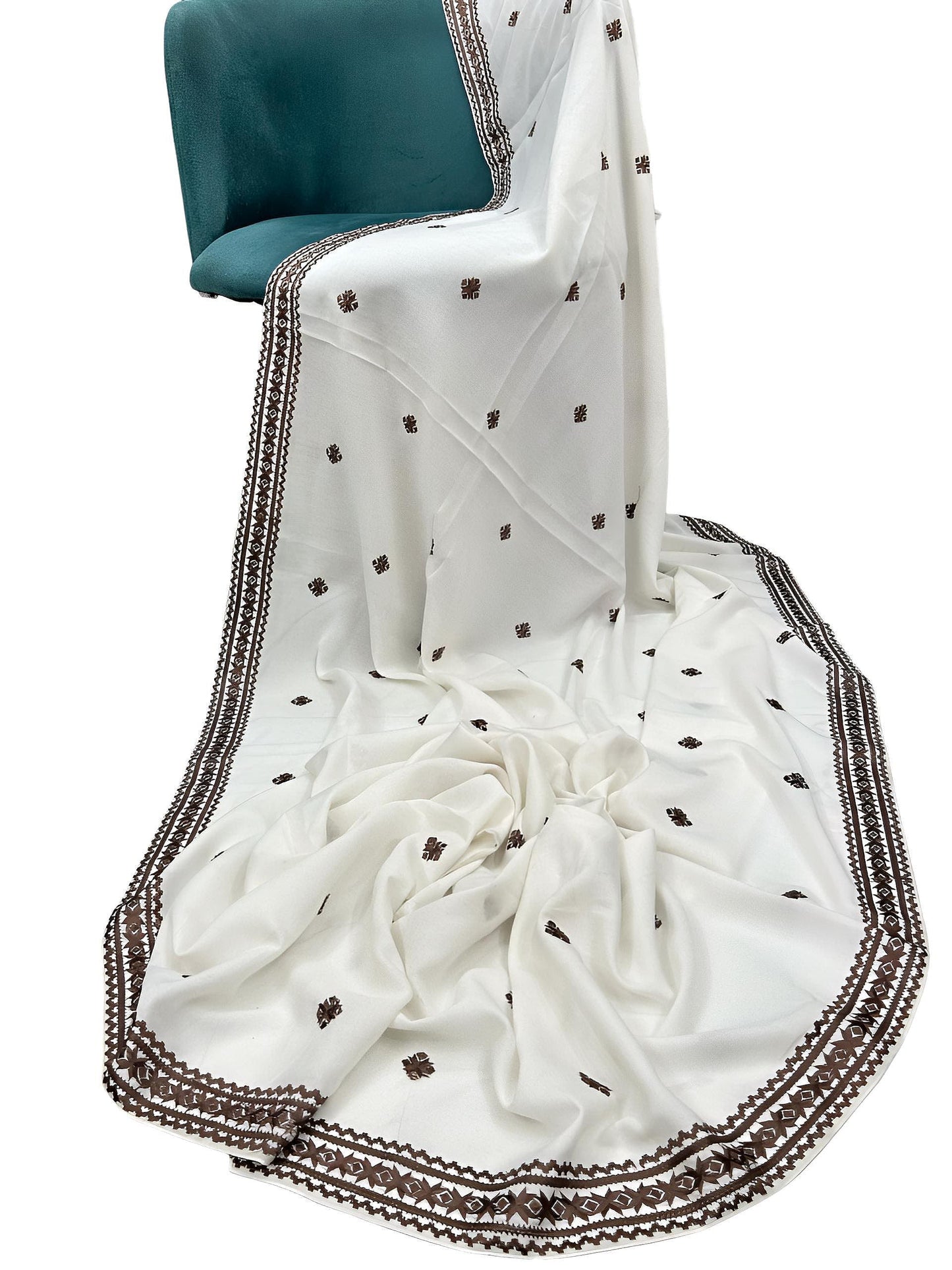White Brown Double Cross Shaal