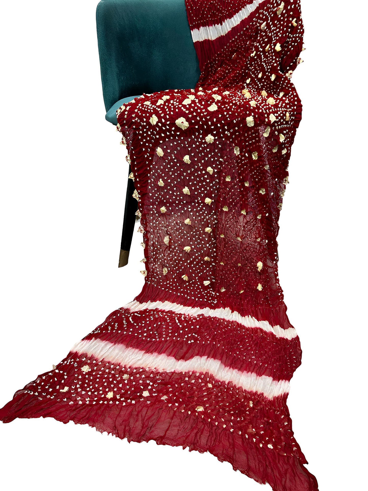 Maroon Chiffon Chundri Dupatta