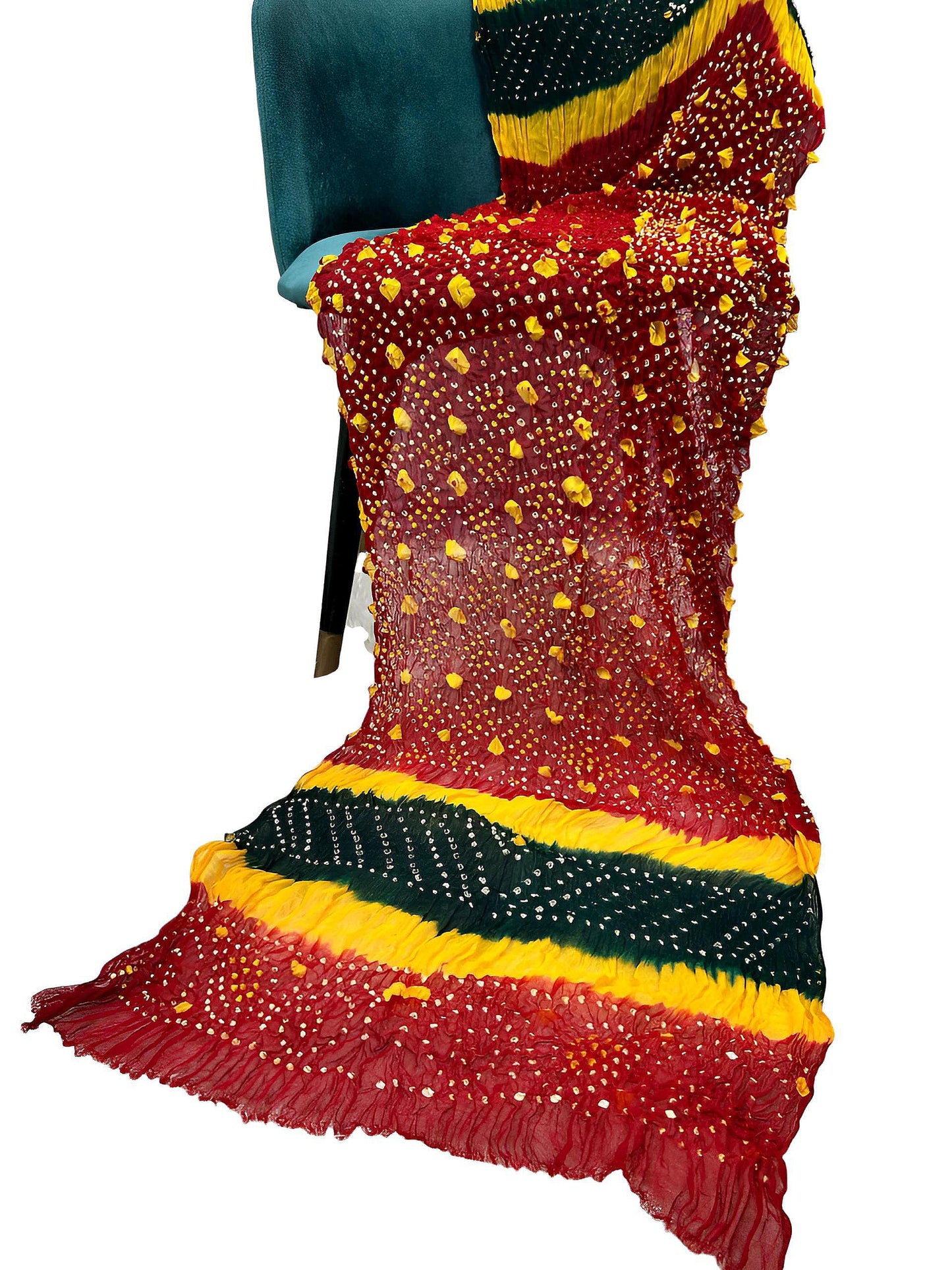 Maroon Multi Chiffon Chundri Dupatta