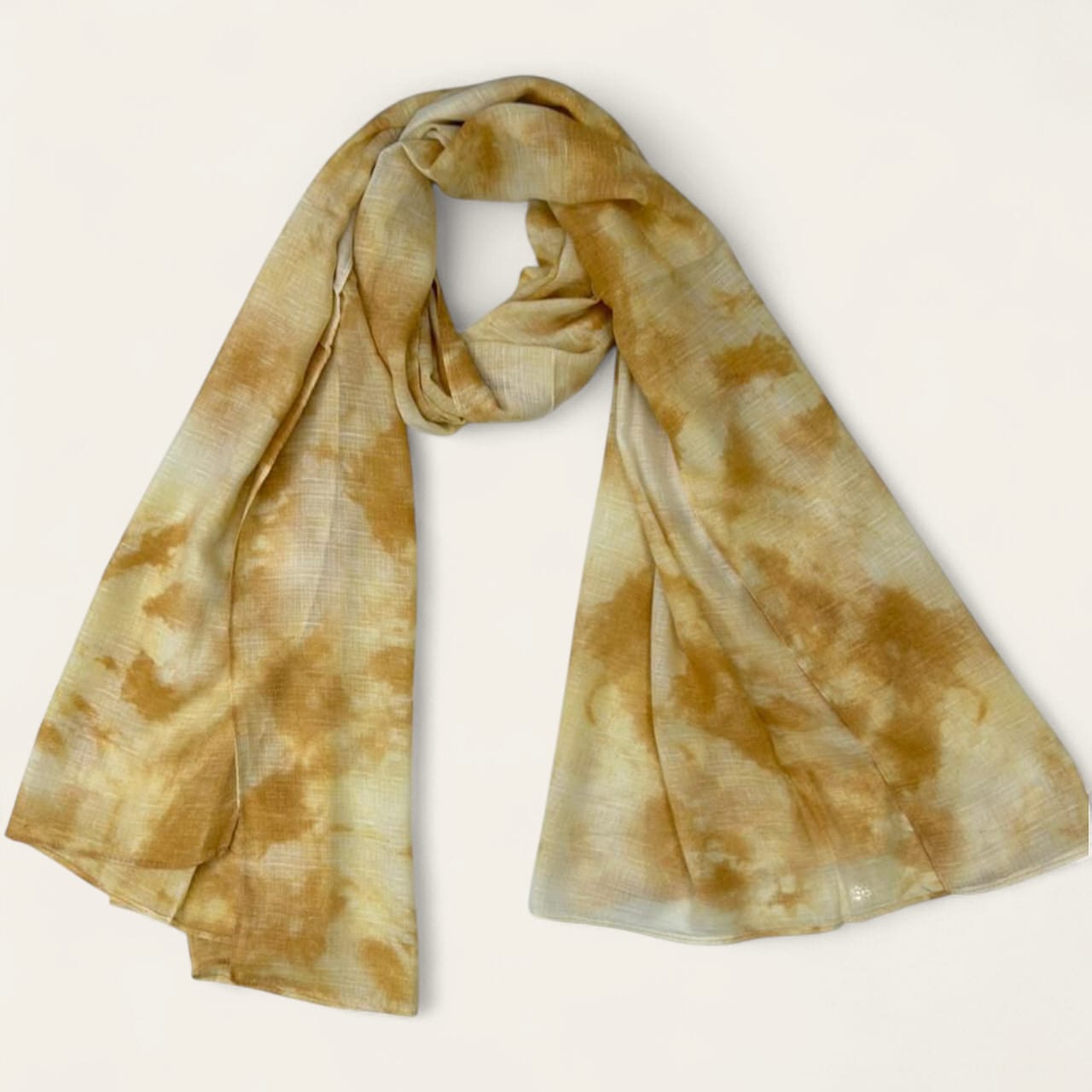 Mustard Lemon Blur Printed Modal Hijab