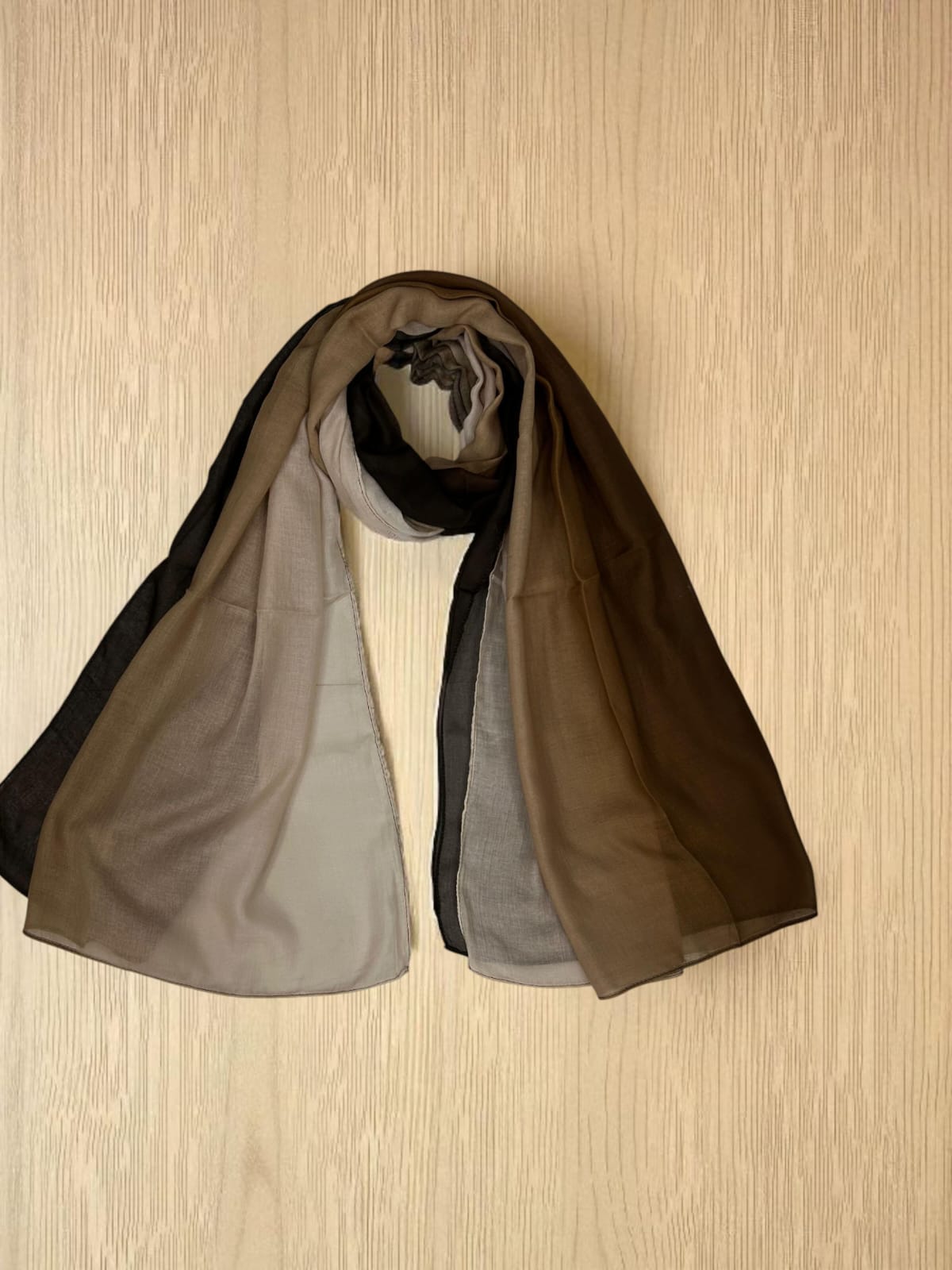 Dark Brown Tie-Dye Printed Modal Hijab