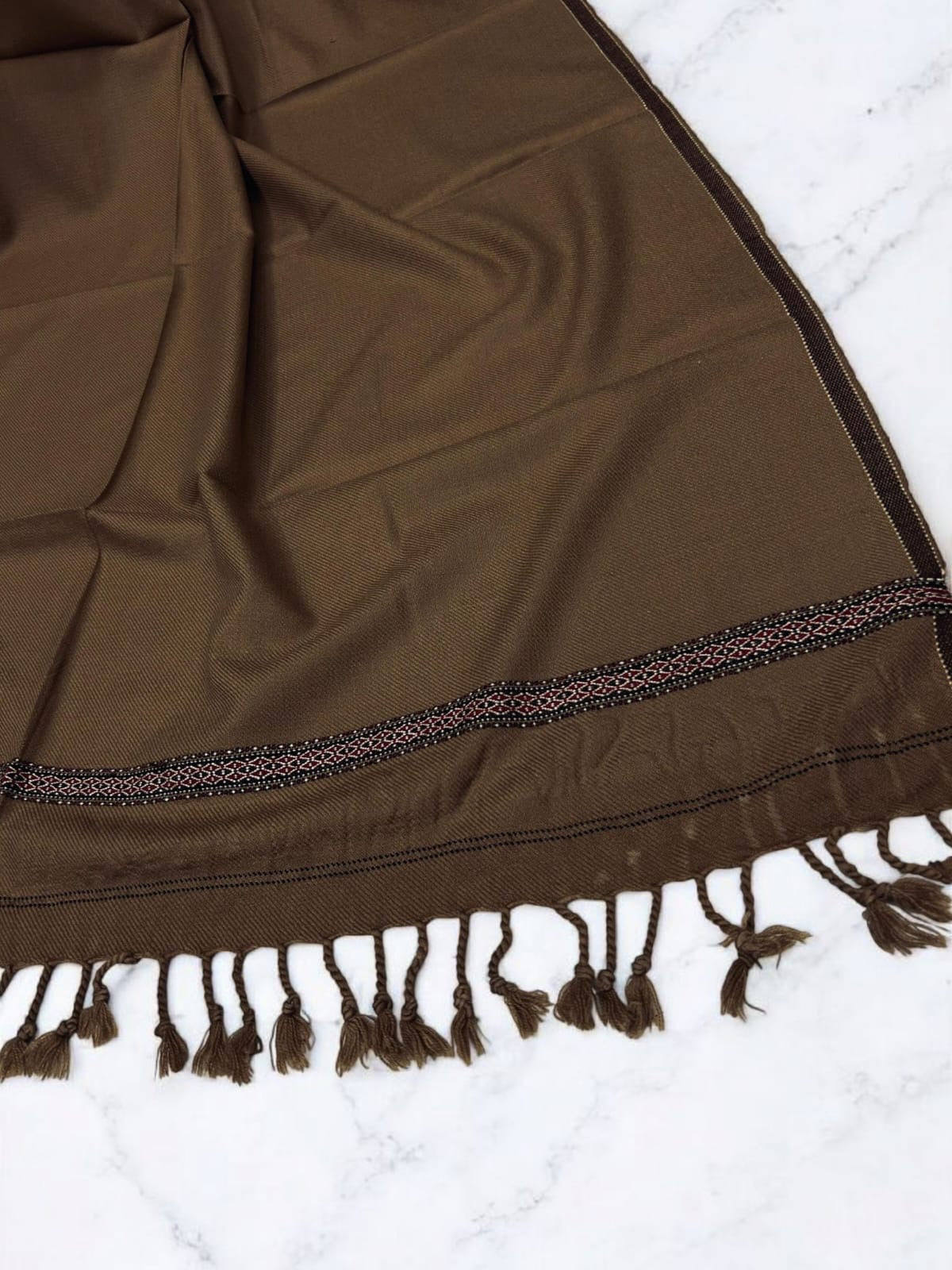 Men’s Winter Shawl - Chocolate Brown