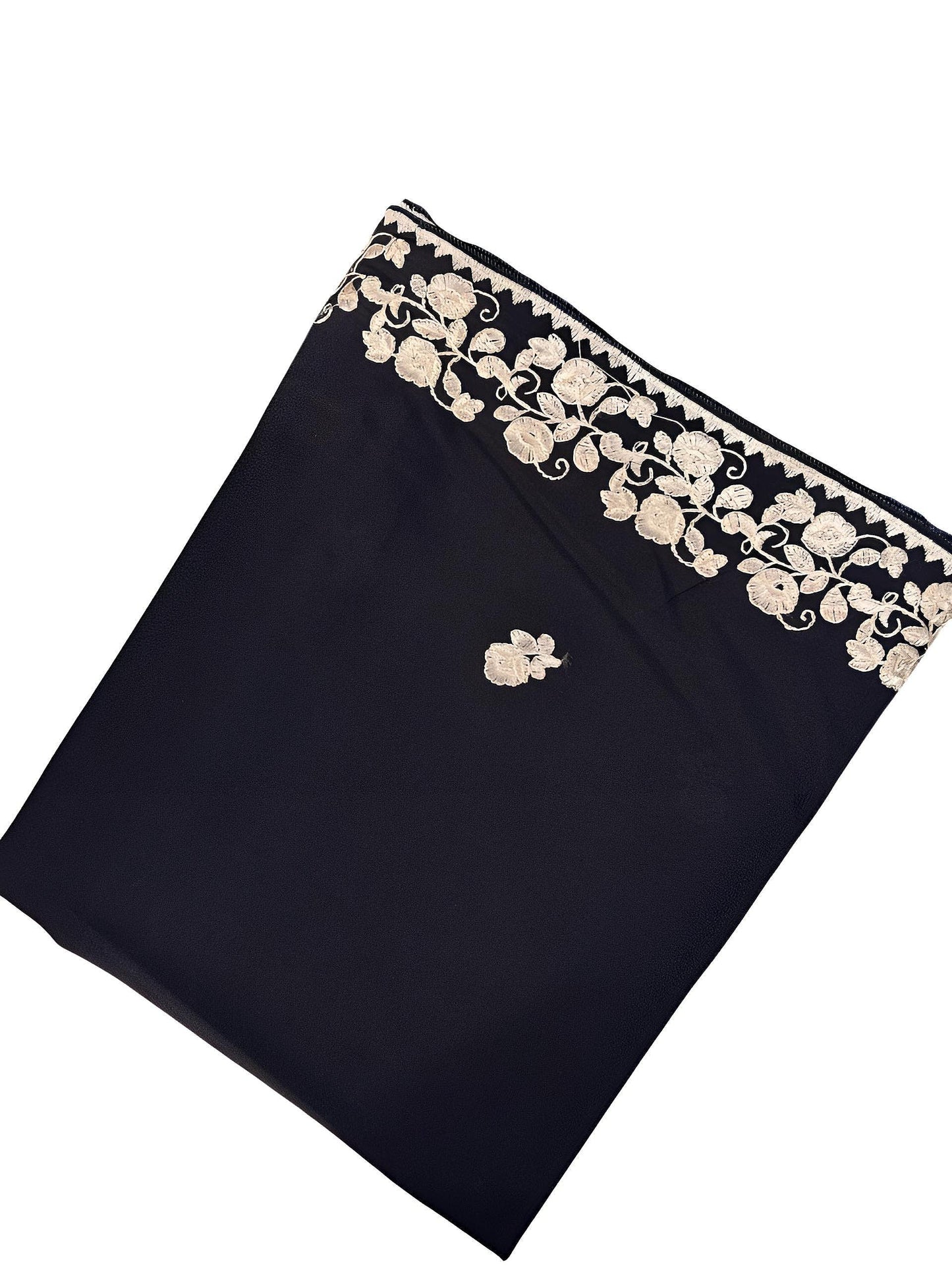 Navy Whitish Floral Shaal