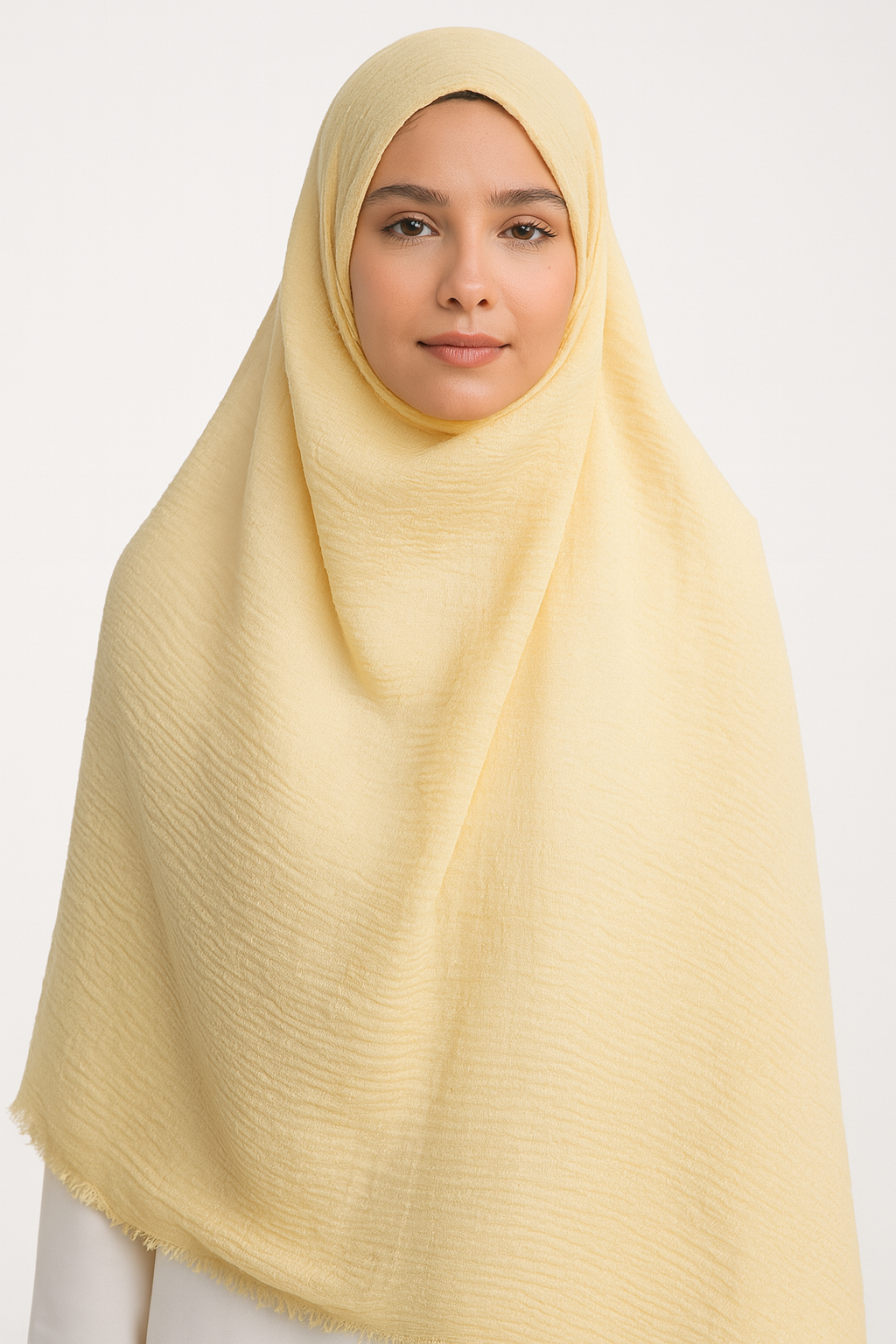 Frost White - Crimp Lawn Hijab