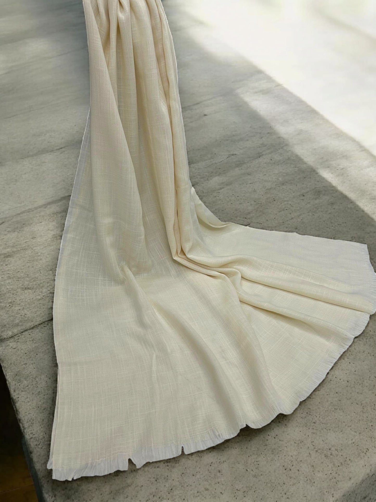 Parchment White - Extra Large Turkish Lawn Hijab