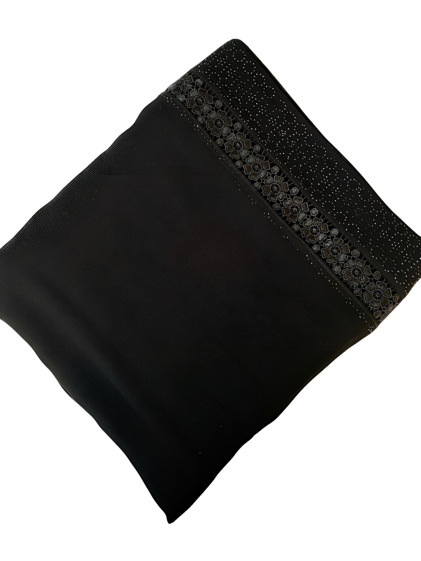 Black Double Circle Border Sparkle Shaal