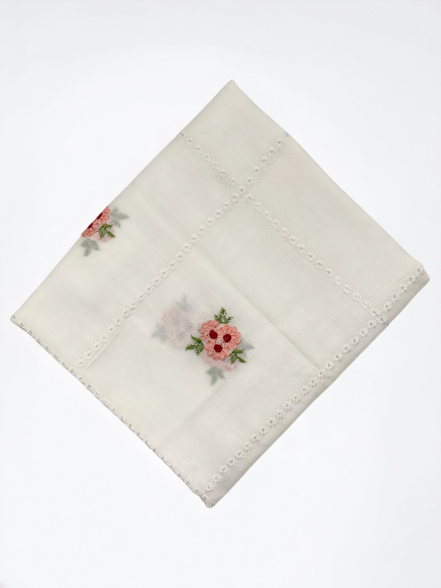 Carnation Handembroidered Lawn Dupatta