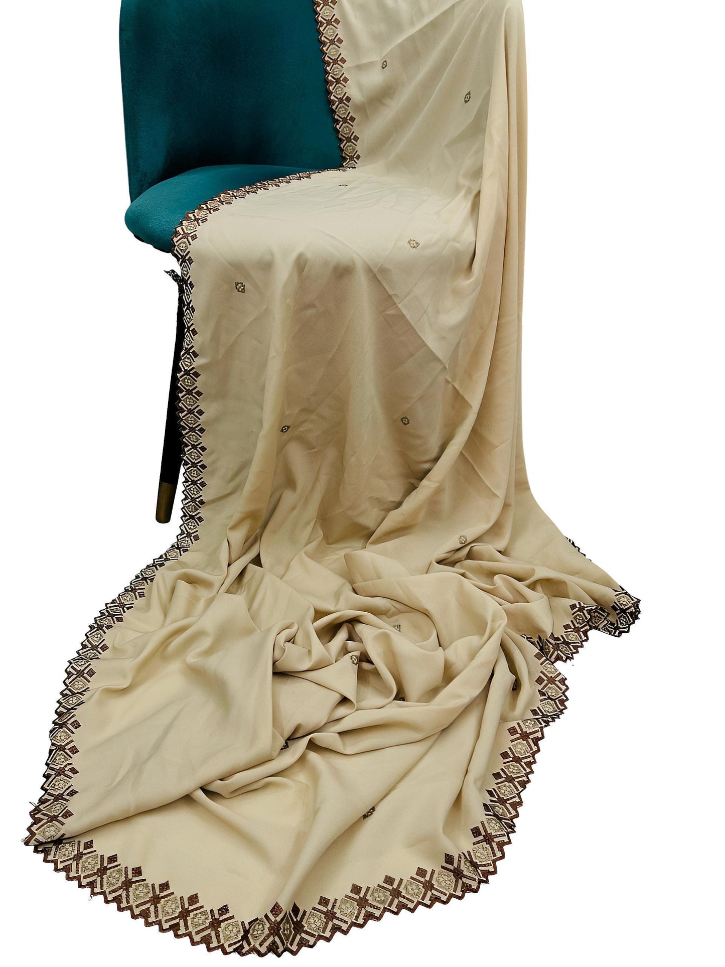 Khaki Cutwork Shaal