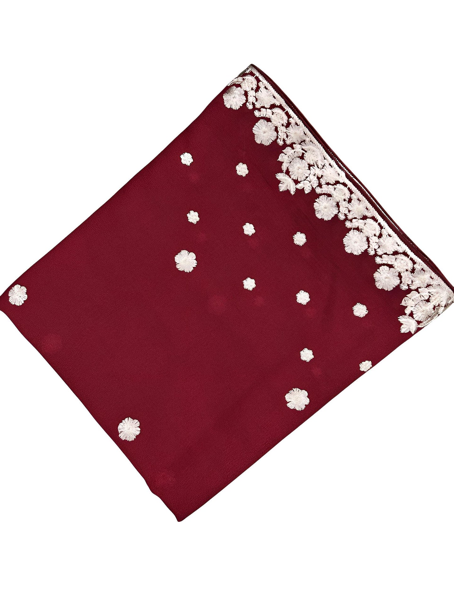Red White Floral Shaal