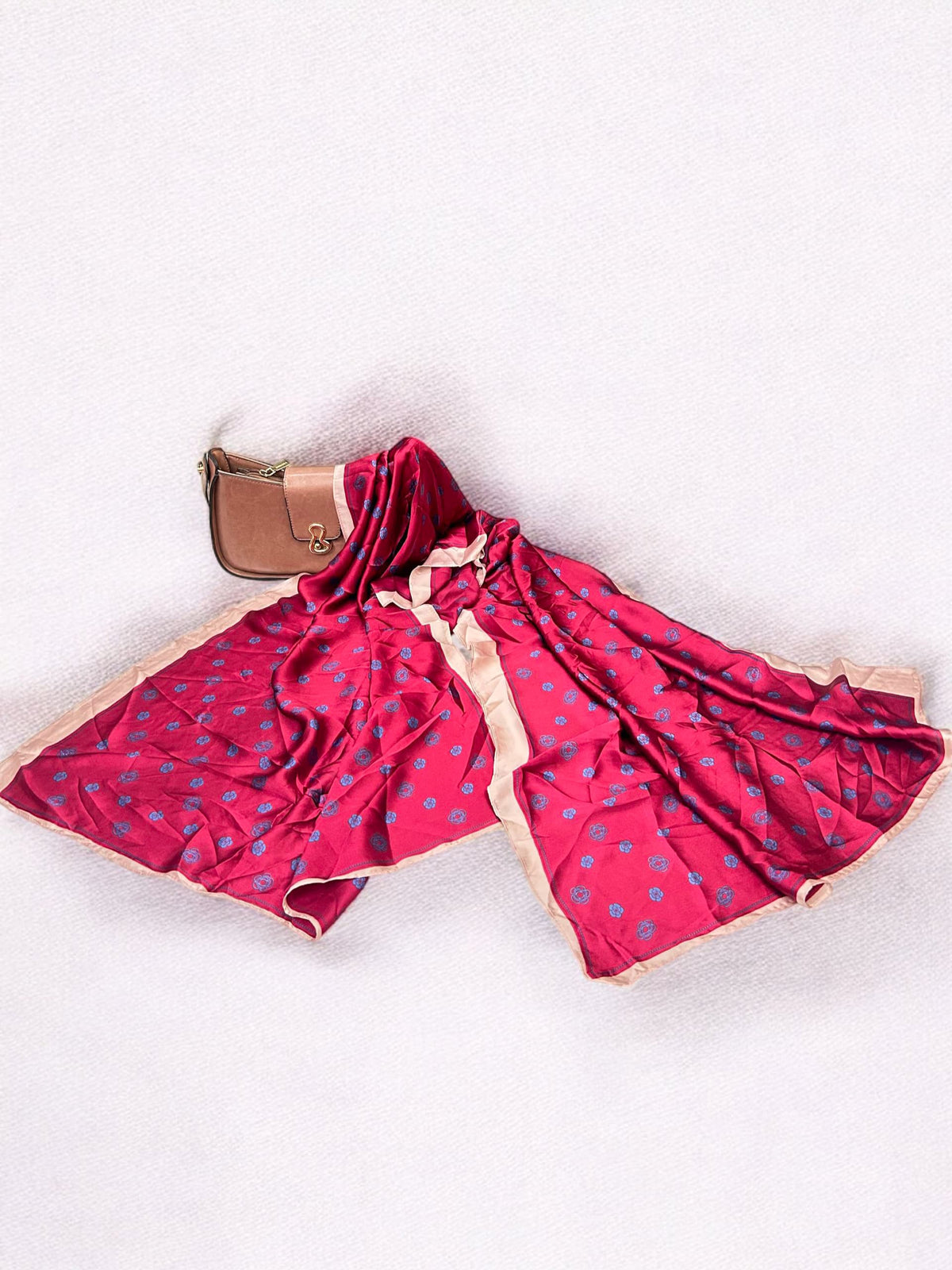 Large Satin Silk Scarf - Mulberry Gucci