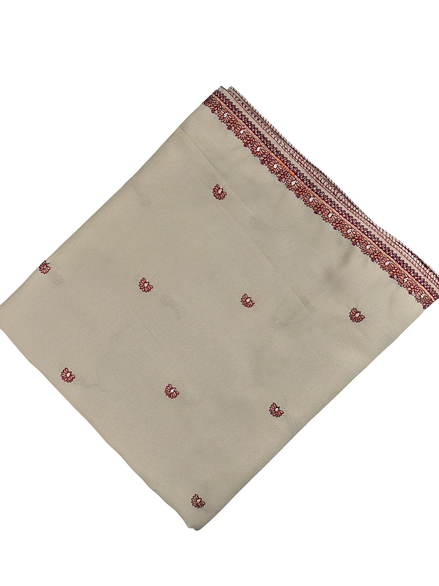 Khaki Red Bloom Shaal