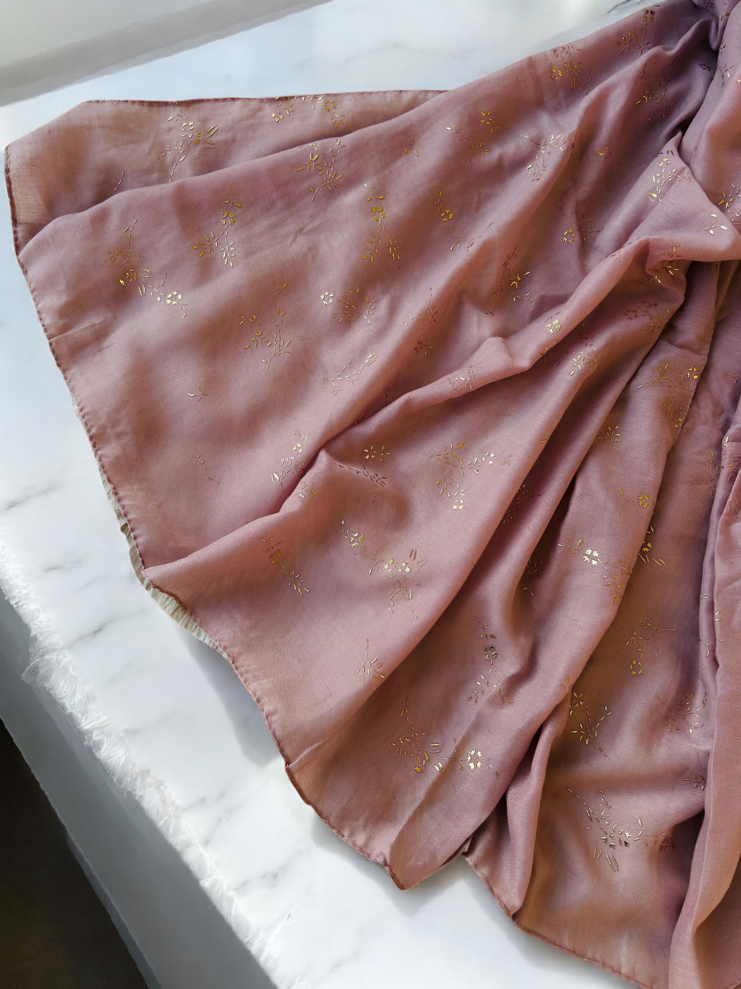 Dusty Rose Sparkle Sequence Hijab