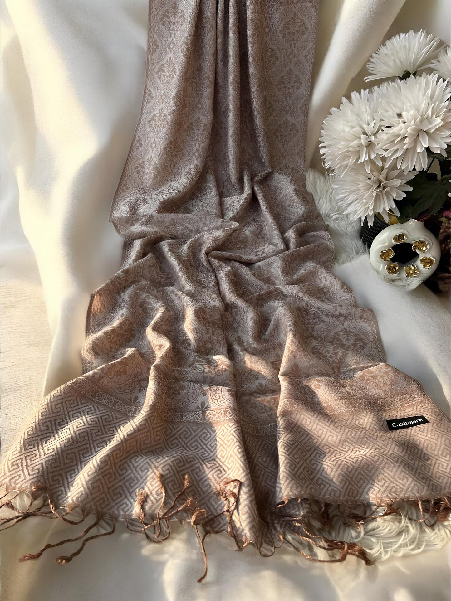 Linen Brown Pashmina Hijab Shaal