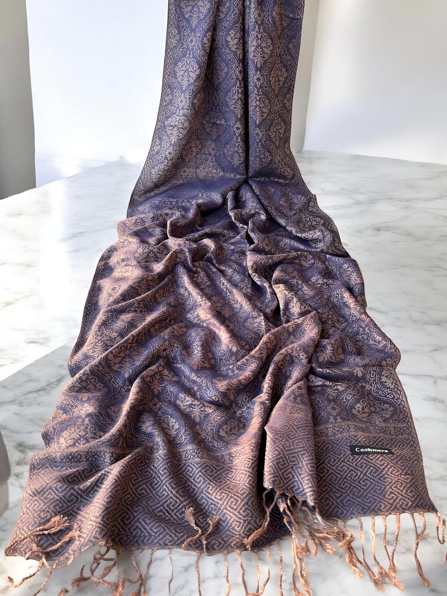 Indigo Blue Pashmina Hijab Shaal